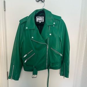 Walter Baker Green Leather Jacket Size large